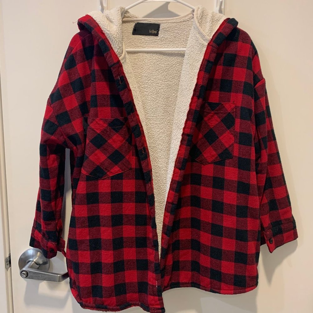 LeShop Red Plaid Jacket